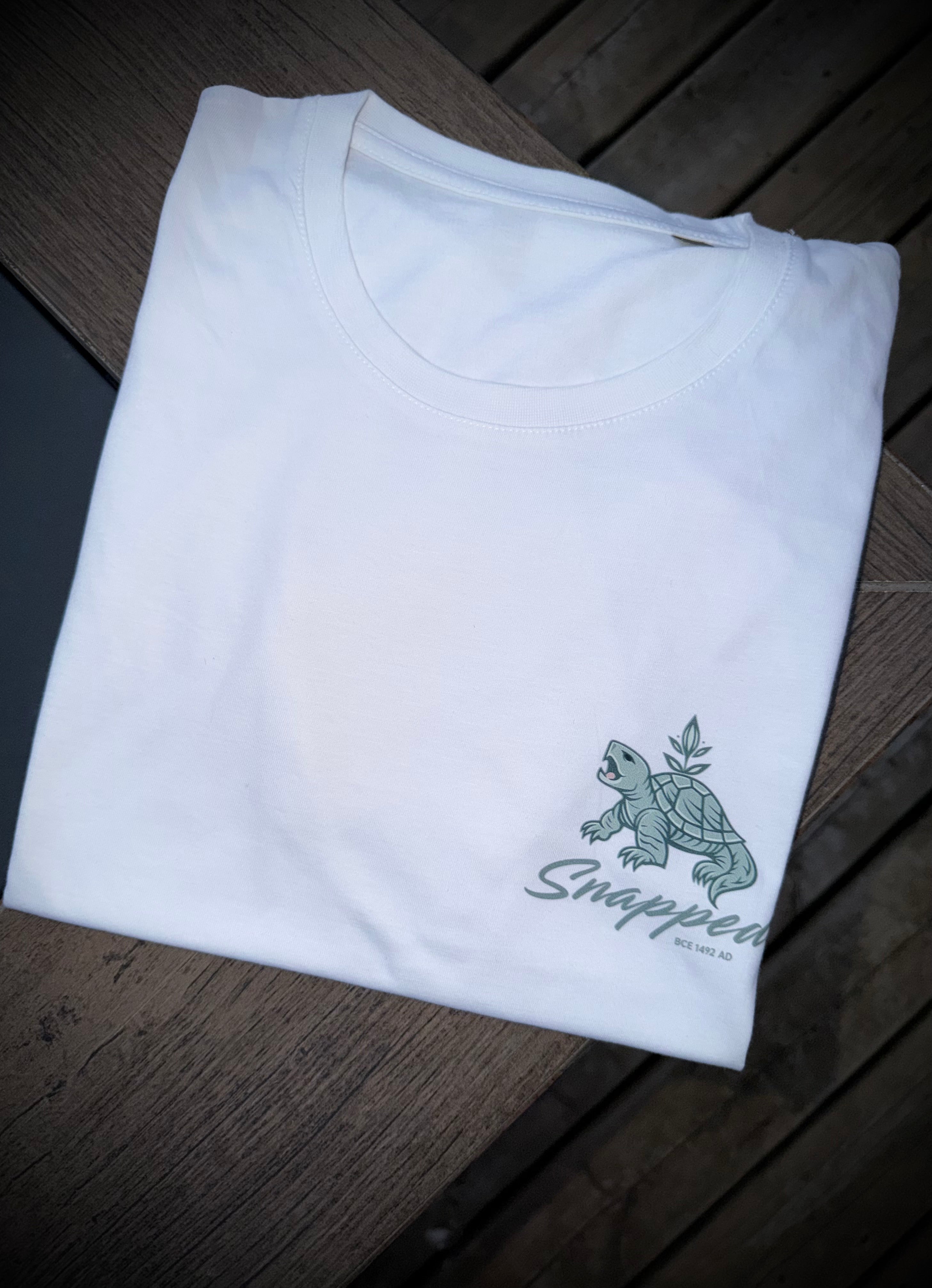 White & Sage Light Weight Tee
